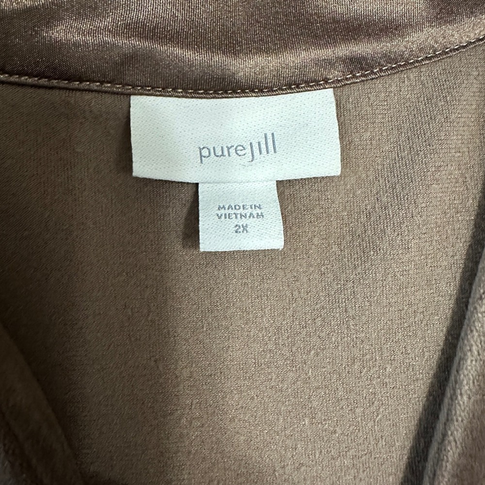 J Jill Pure Jill Brown Velour 2 Piece Cozy Set 2X, Airplane Travel Comfort Plus - Picture 8 of 14